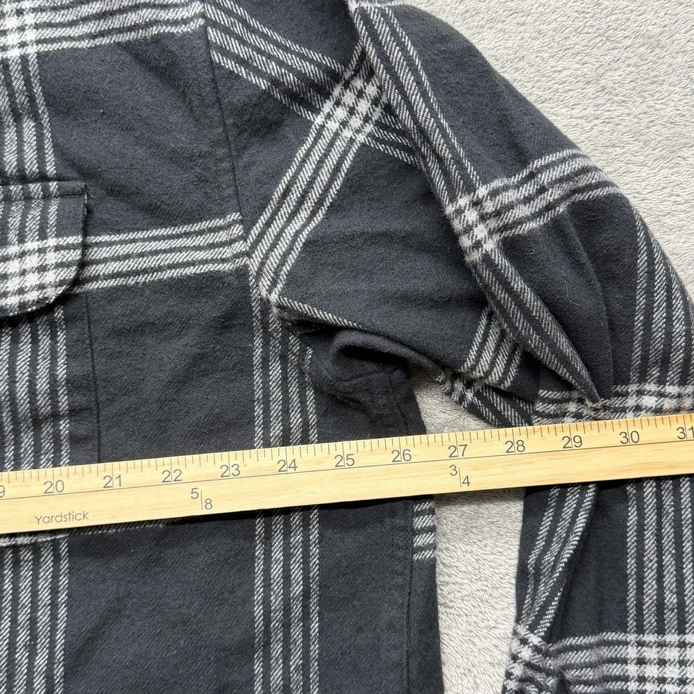 American Eagle‎ Shirt Mens XL Black Plaid Flannel Button Front Casual Pockets - Picture 6 of 12
